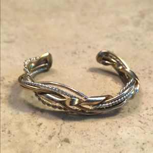 Silver and Gold Cuff Bracelet